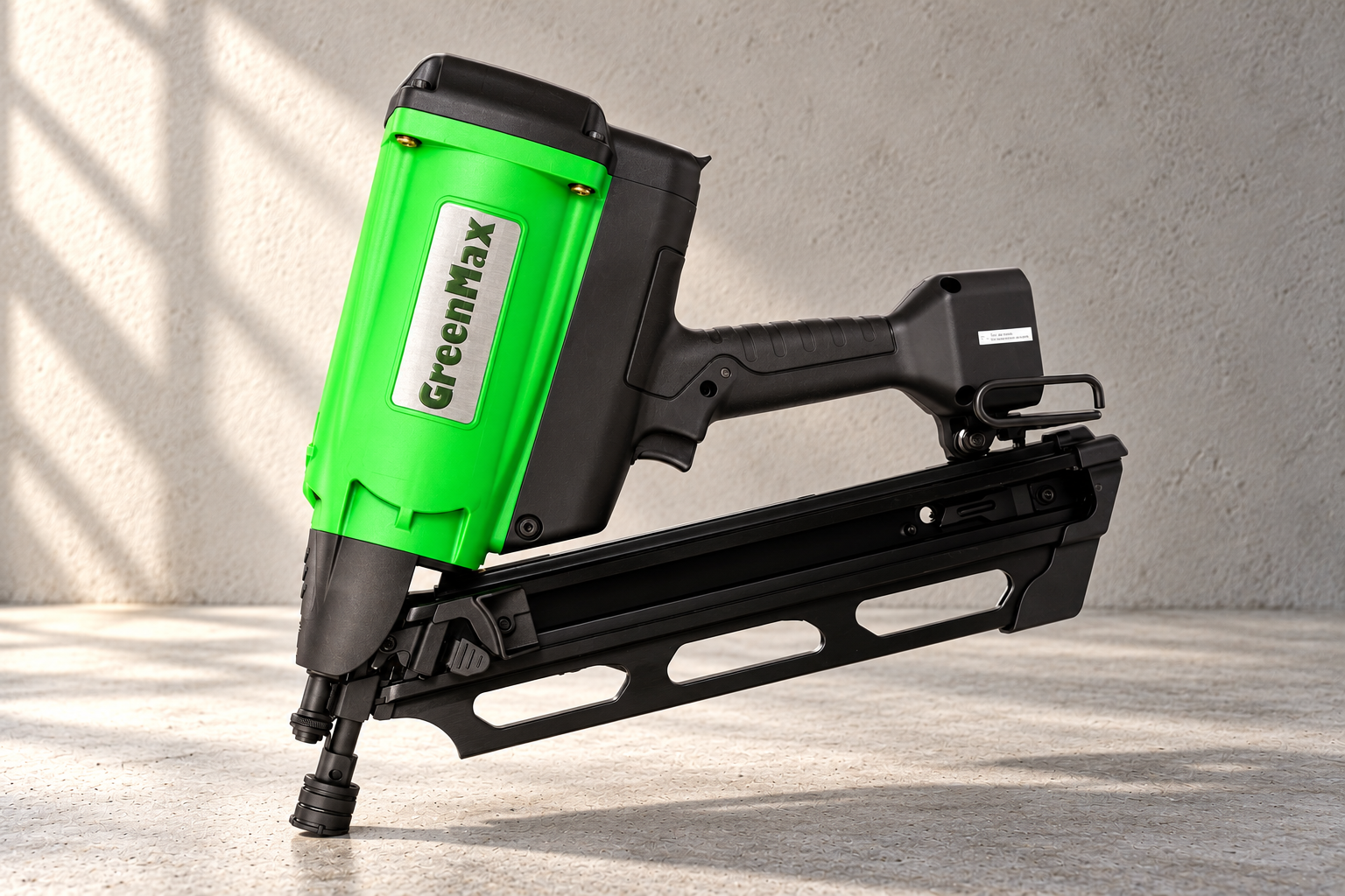 Gwoździarka gazowa GreenMax 34/90 GAS — wizualizacja